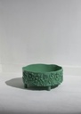 Davi Round Footed Serving Bowl Medium Green