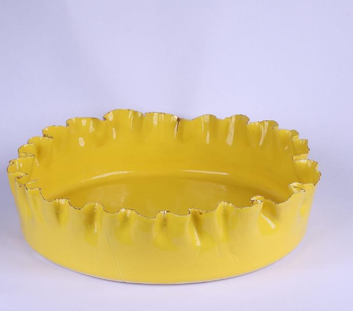 Ceramic Fluffy Deep Round Serving Bowl Large