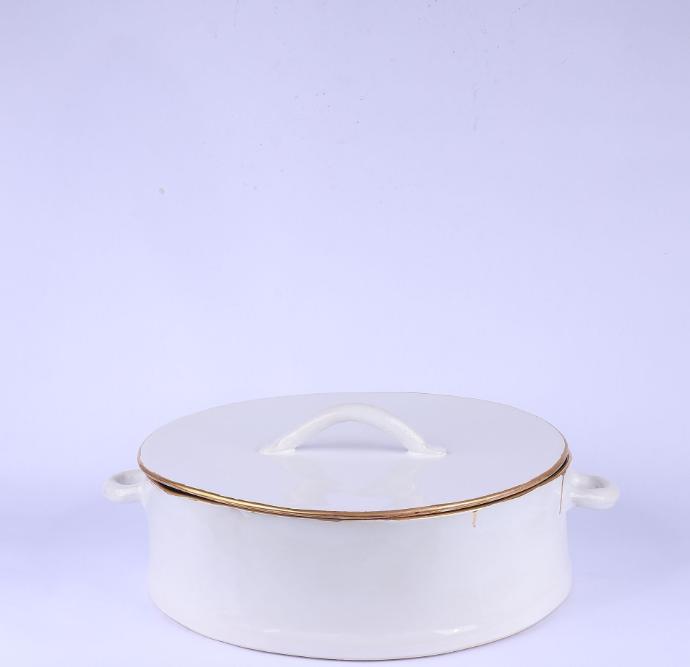 Ceramic Marmite White Large