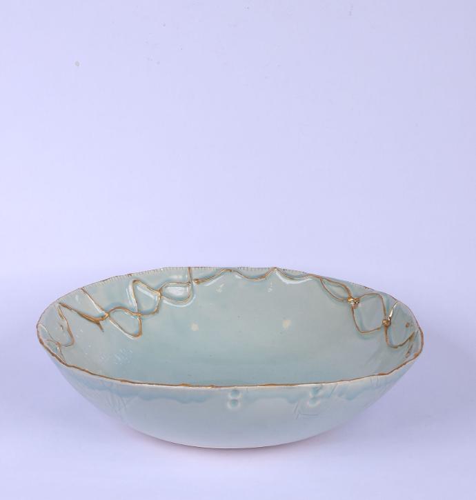 Ceramic Circle Deep Bowl Celadon