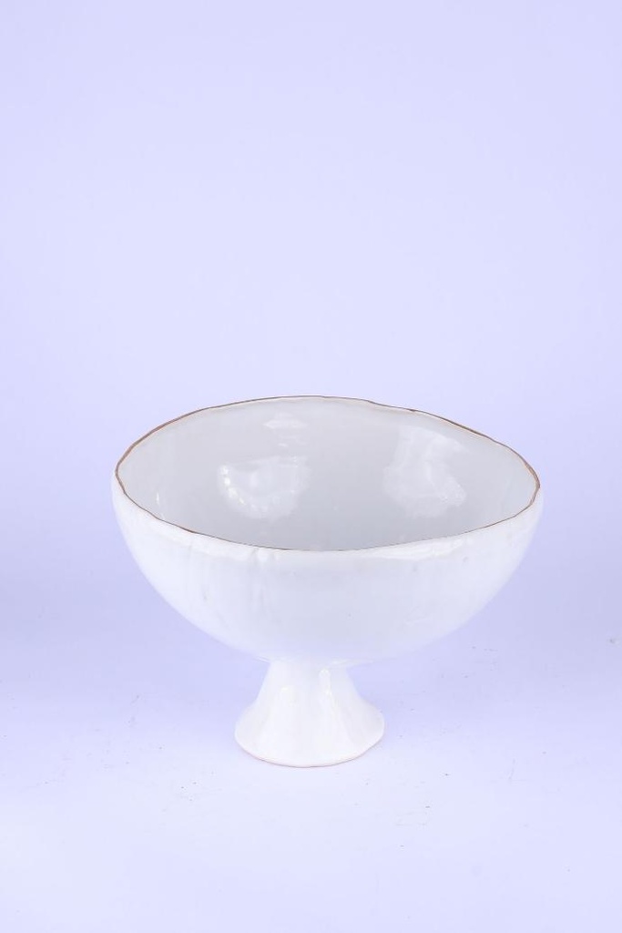 Ceramic Pol Or  White Small