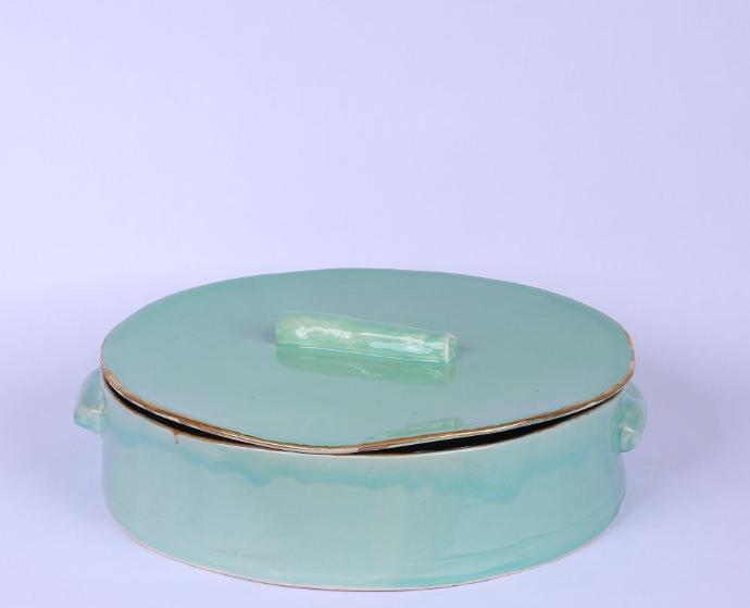 Ceramic Marmite Large Celadon