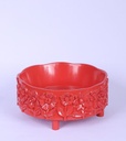 Davi Round Footed Serving Bowl Red Small