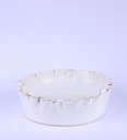 Ceramic Fluffy Deep Round Bowl white Medium