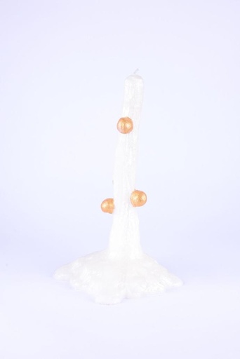 Felize Candle White Wuth Gold Dots