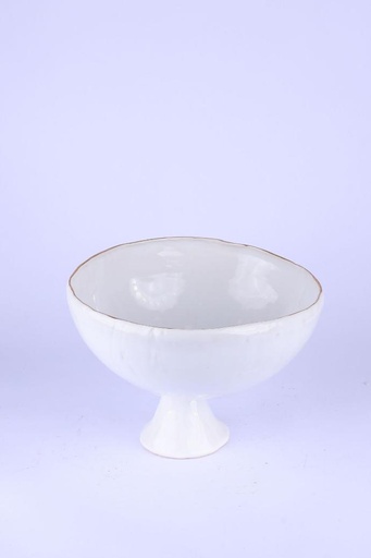 Ceramic Pol Or  White Small