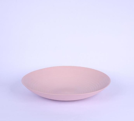 Ceramic Deep  Bowl Matt Pink Medium With Gold